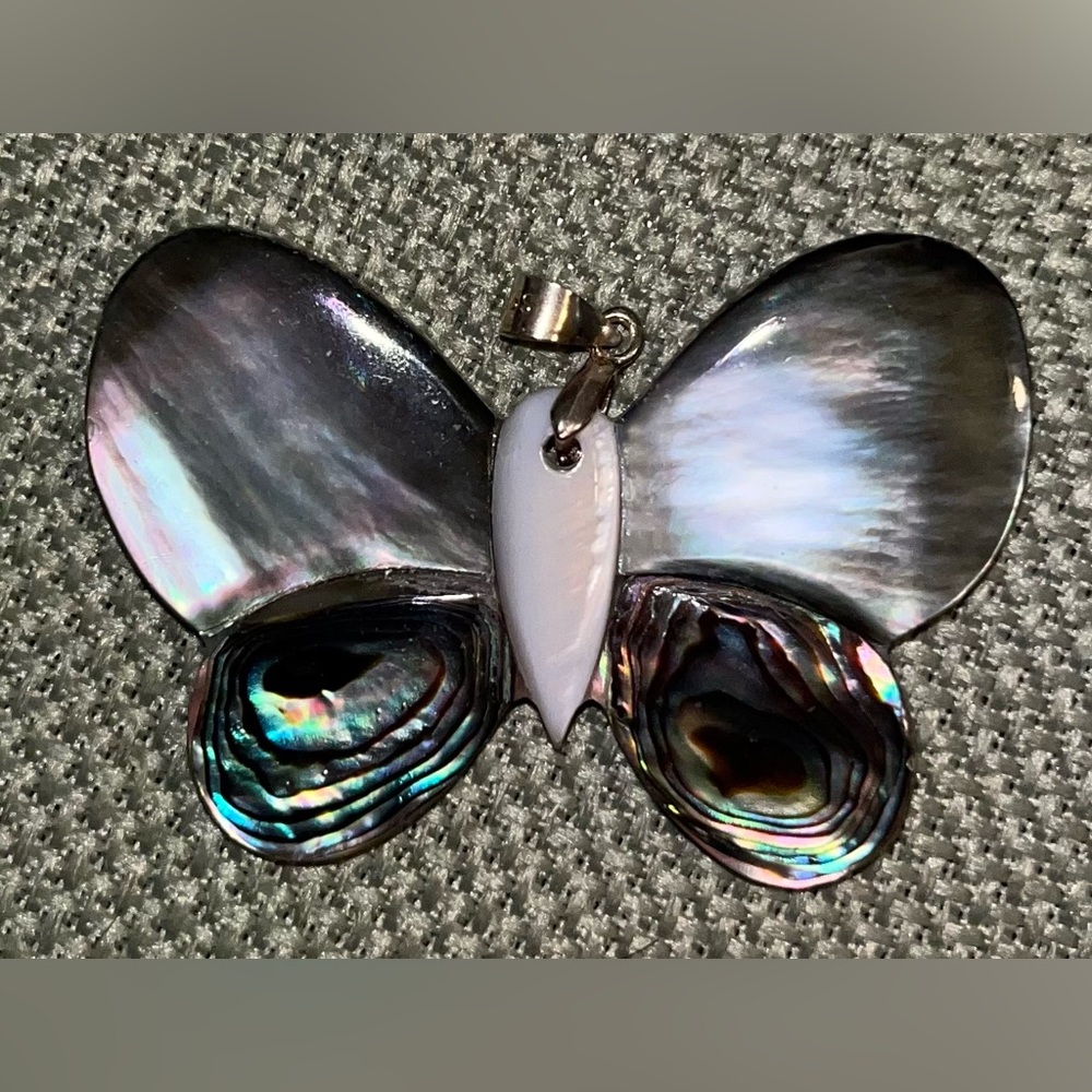 Abalone 925 Butterfly Pendant